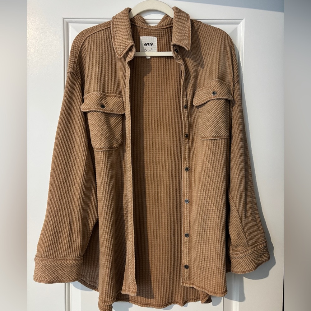 Aerie Waffle Button Down